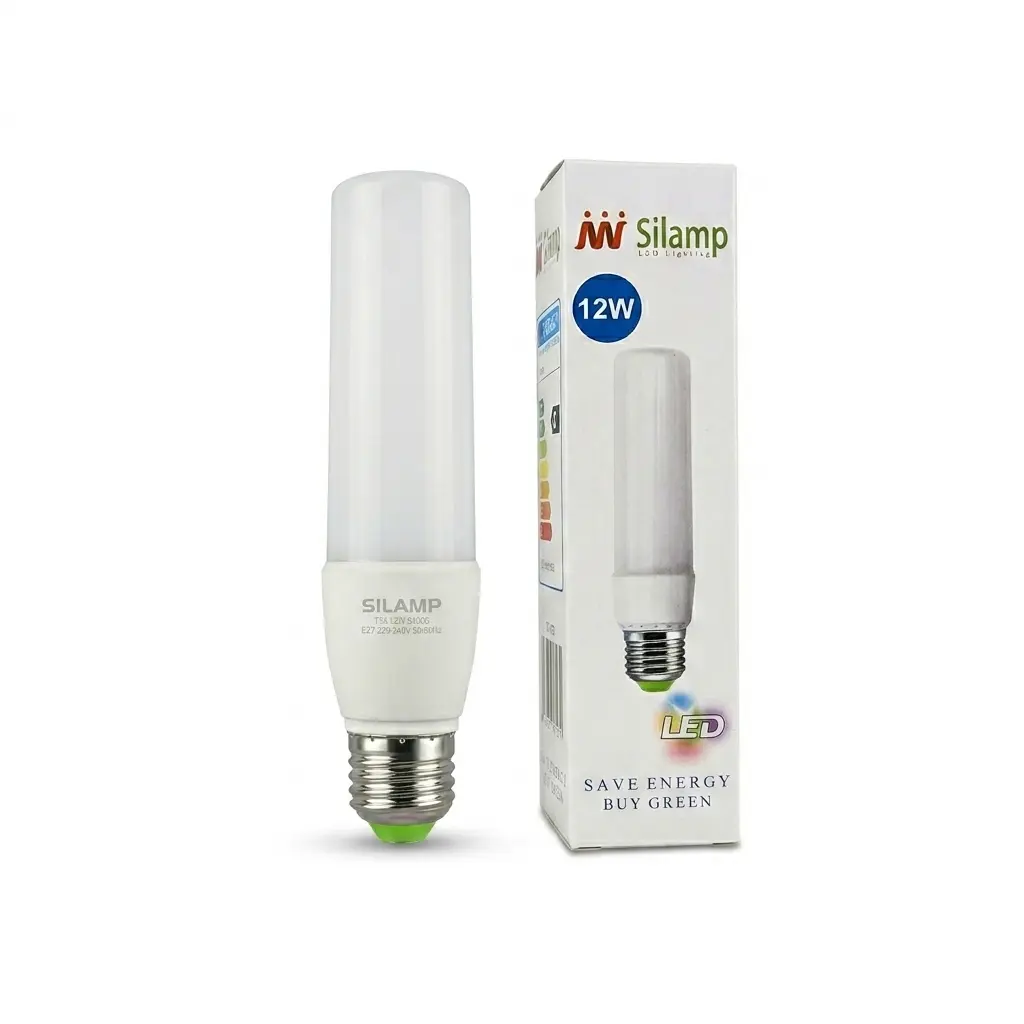bong-den-led-stick-t7-12w-silamp-thay-the-den-compact Bóng đèn LED Stick T38 12W Silamp đuôi E27 thay thế đèn Compact tiết kiệm điện