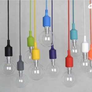 Dây đui đèn E27 thả nhiều màu trang trí