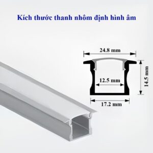 Thanh Nhôm Định Hình Led Âm Trần | Led Profile Pc Cover U05S_513A