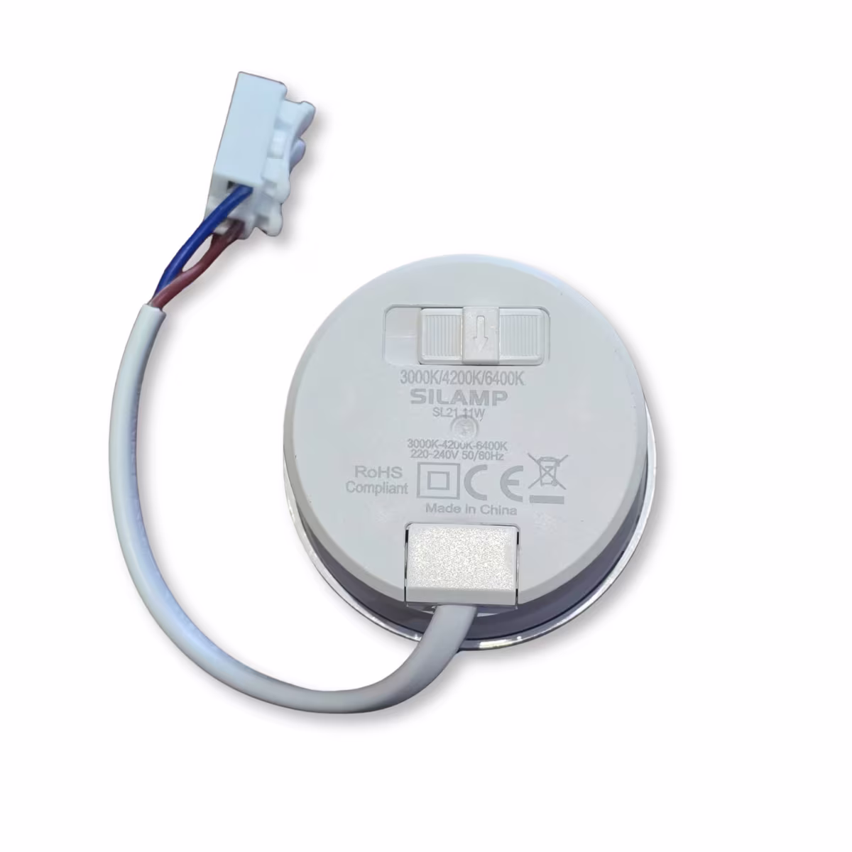 cong-tac-switch-chuyen-mau-3cct-tren-lung-den-led-silamp-11w đèn rọi 3cct 11w mặt có swicht đổi màu ánh sáng